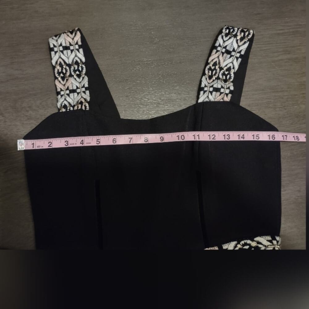 Bronx and Banco Ethnos Ruffle Black Sleeveless Dress Size 6 / Medium - Picture 6 of 16